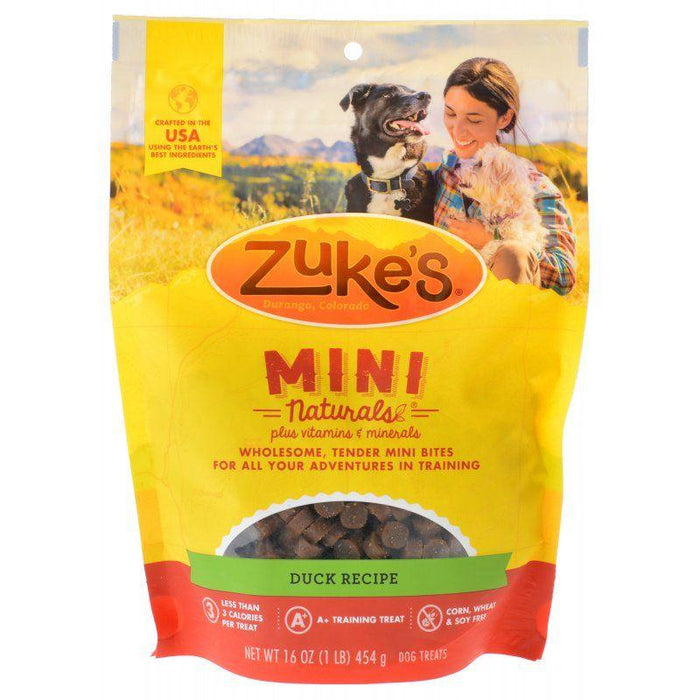 Zuke's Mini Naturals Moist Dog Treats - Delicious Duck Recipe - 613423330236