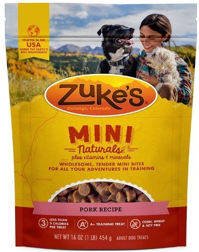 Zuke's Mini Naturals Moist Dog Treats - Roasted Pork Recipe - 613423330250