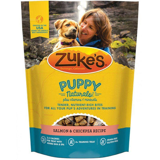 Zukes Puppy Naturals Dog Treats - Salmon & Chickpea Recipe - 613423330847