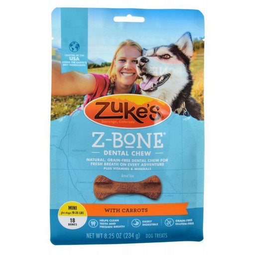 Zukes Z-Bones Dental Chews - Clean Carrot Crisp - 613423824162