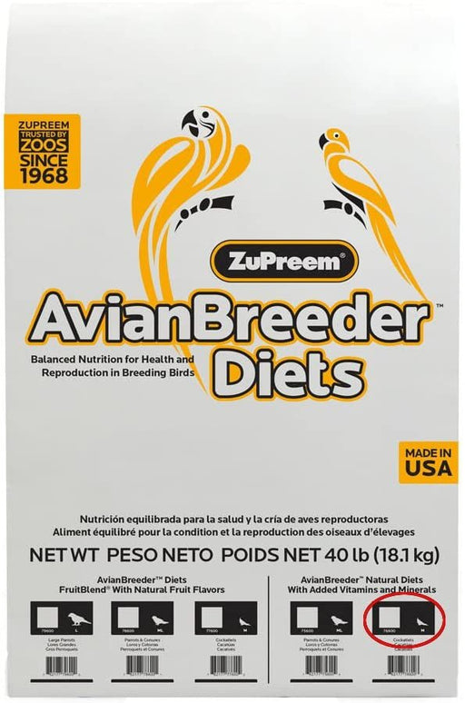 Zupreem AvianBreeder Natural Food with Added Vitamins and Minerals for Medium Birds - 762177766003