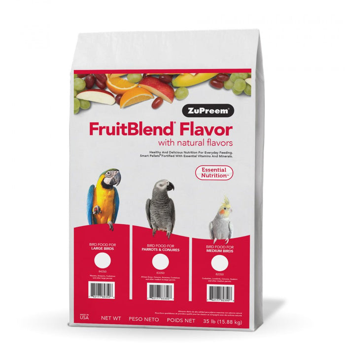Zupreem FruitBlend Flavor Food with Natural Flavors for Medium Birds - 762177823508