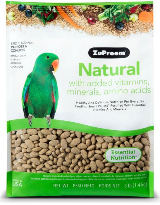 ZuPreem Natural Blend Bird Food - Parrot & Conure - 762177932002