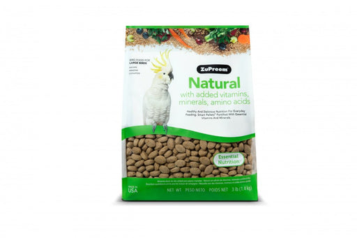 Zupreem Natural Food with Added Vitamins Minerals Amino Acids for Large Birds - 762177942001