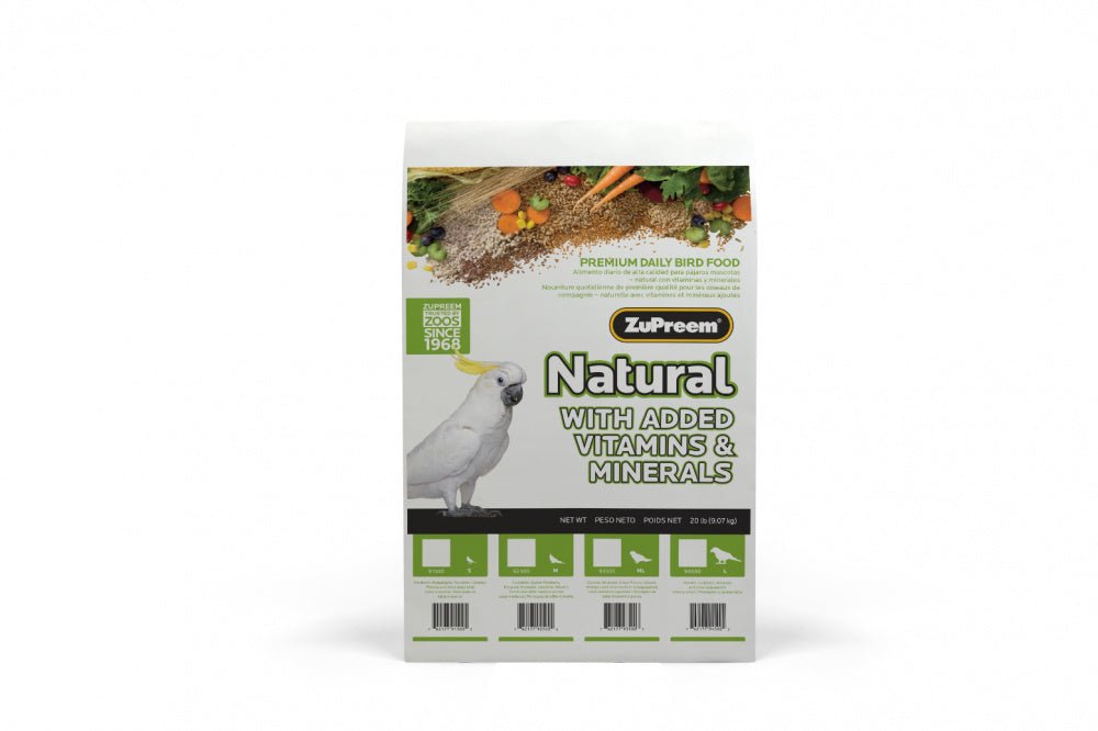Zupreem Natural Food with Added Vitamins Minerals Amino Acids for Medium Birds - 762177922003