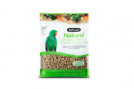 Zupreem Natural Food with Added Vitamins Minerals Amino Acids for Parrots and Conures - 762177932002